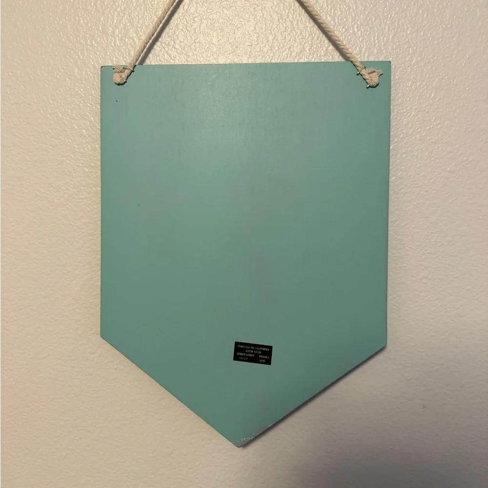 Hobby Lobby Teal and White 'Happy Place' Wall Art